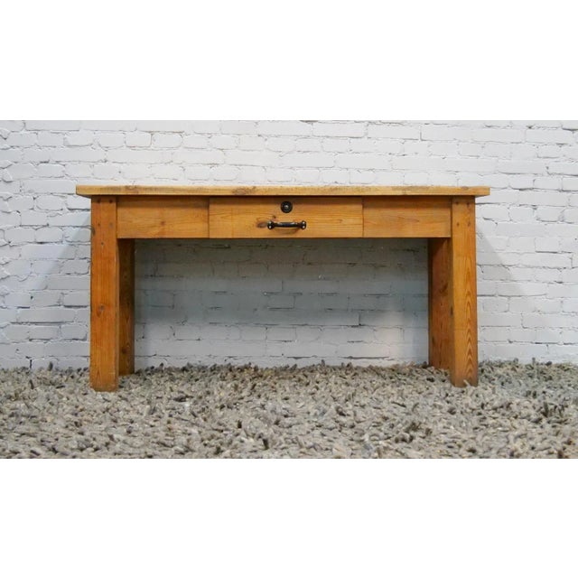 Industrial, Old Workshop Table - Console, 50s, originally served as a work / work table, it is possible that in the 1940s....