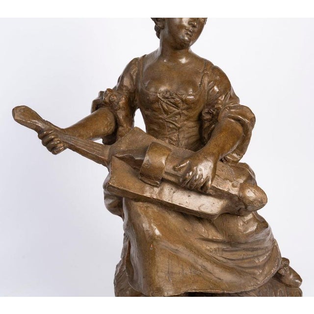 Antique Napoleon III Terracotta Sculpture, 1800s For Sale - Image 5 of 10