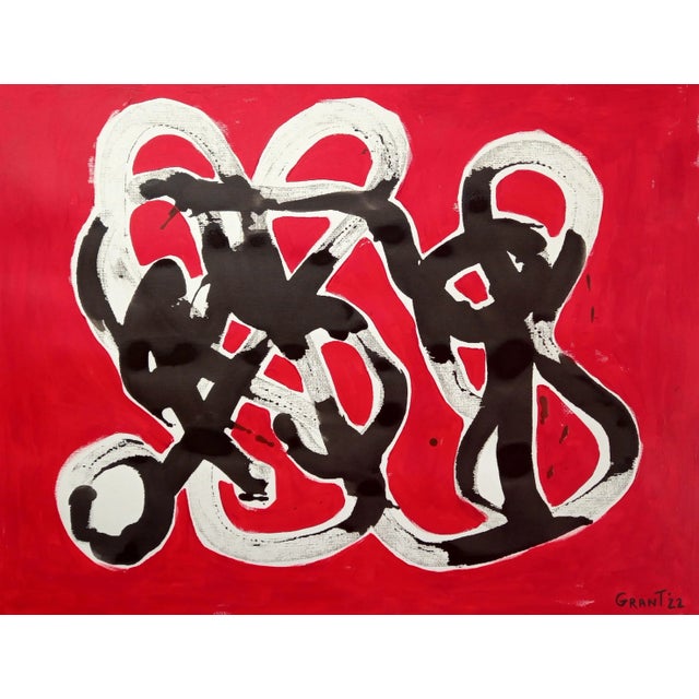 Mid-Century Modern Knots — Original Abstract Painting by Diane Grant For Sale - Image 3 of 11