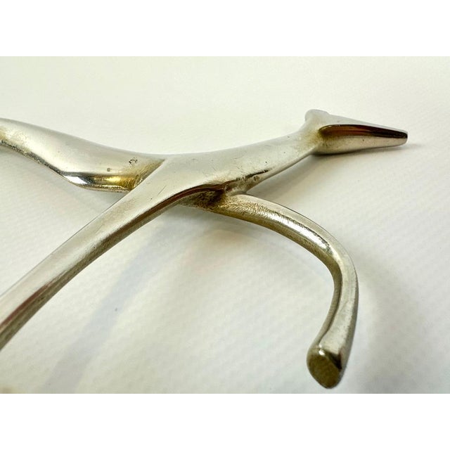 Art Deco White Brass Greyhound Figurine by Laszlo Hoenig, 1930s For Sale - Image 14 of 18