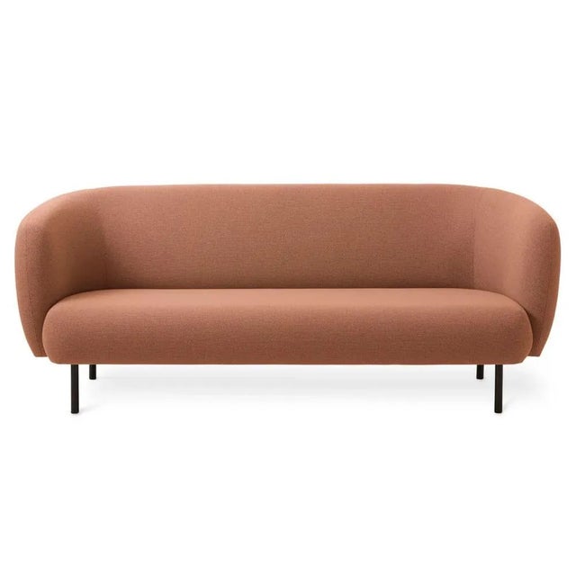 Caper 3 seater fresh peach by Warm Nordic Dimensions: D 206 x W 84 x H 63 cm Material: Textile upholstery, Wooden frame,...