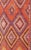 Textile Mid 20th Century Hand Woven Vintage Turkish Embroidered Kilim Rug in Vivid Colors of Purple and Orange For Sale - Image 7 of 13