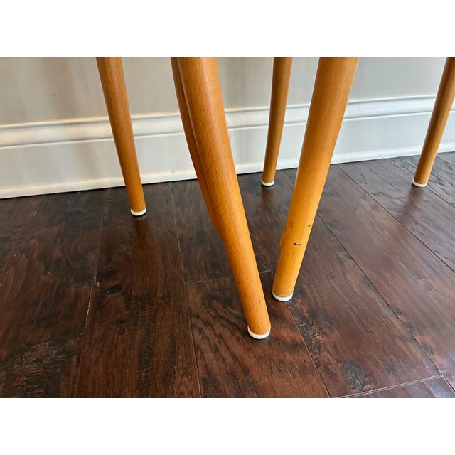Vintage 1960s Mid-Century Radomsko Thonet Style "Sweetheart" Bentwood Cane Chairs - A Pair For Sale - Image 10 of 17