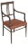 French Art Nouveau Walnut Armchair, 1890s For Sale