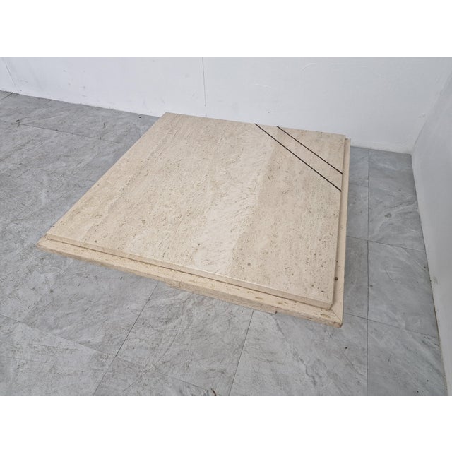 Vintage Travertine Coffee Table, 1970s For Sale - Image 9 of 10
