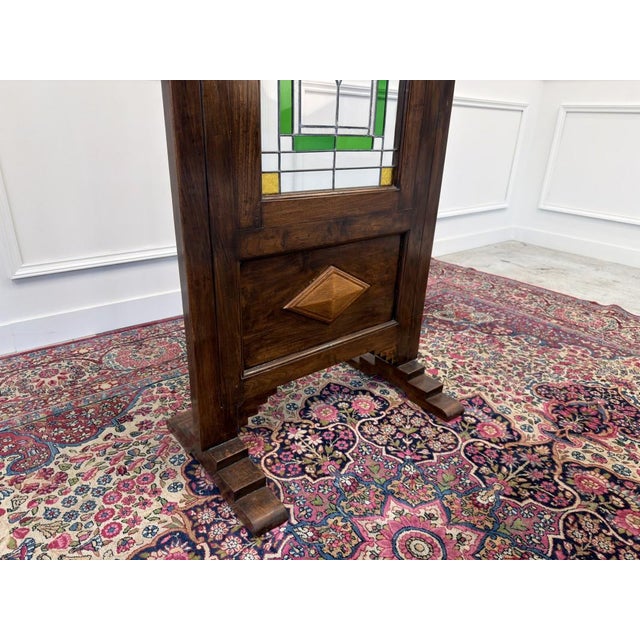English Colonial Stained Glass Room Divider For Sale - Image 6 of 13