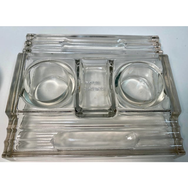 Antique Art Deco Sengbusch Self Closing Ink Stand # 321 With Bakelite Fountain Pen Holders- Made in Usa For Sale - Image 4 of 13