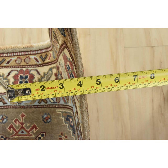 Kazak Rug 2’11” X 4’11” Brown Wool Tribal Hand-Knotted Oriental Carpet For Sale - Image 10 of 12