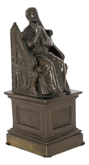Antique Italian Grand Tour Patinated Bronze Sculpture of St Peter, 19th Century