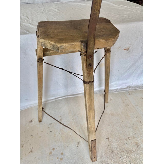 Late 19th Century French Wood and Iron Artist Work Chair For Sale - Image 11 of 13