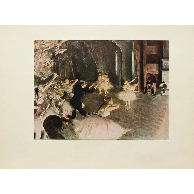 1952 After Edgar Degas "Rehearsal on the Stage", First Edition Vintage Print For Sale In Dallas - Image 6 of 8