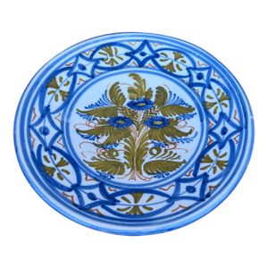 A Vintage Guertes Talavera Polychrome Decorated Plate, Spain, Circa 1970's