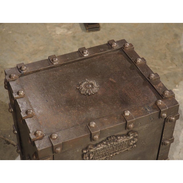Antique Bauche Incombustible Cast Iron Safe From Northeastern France, Circa 1870 For Sale - Image 12 of 14
