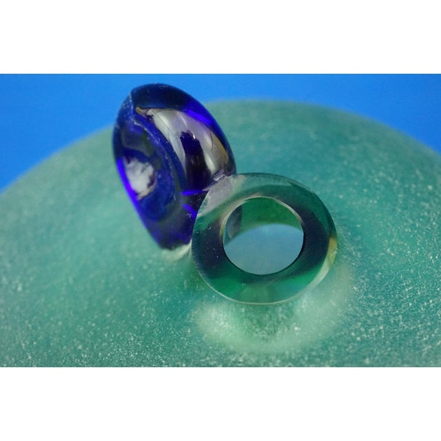 Vintage Italian Green Murano Glass Globular Vase by Alfredo Barbini, 1950s For Sale - Image 14 of 18