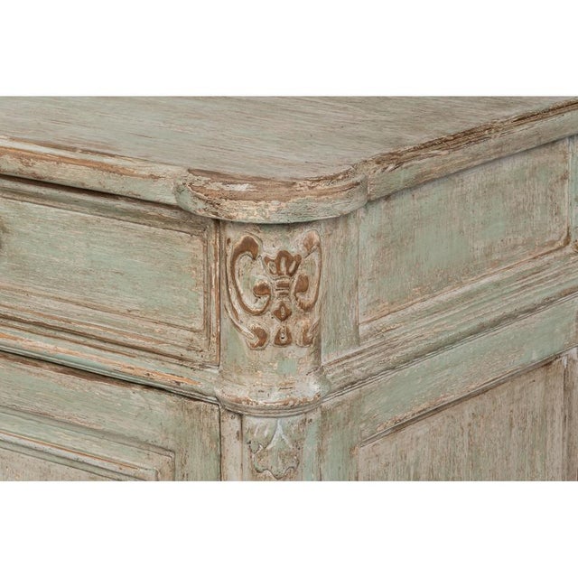 Green French Provincial Sage Painted Buffet Sideboard For Sale - Image 8 of 11