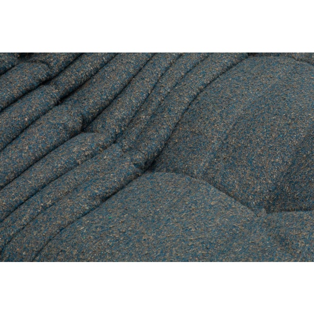 Vintage Ligne Roset Togo 3-Seater in Baltic Navy Bouclé - Authentic & Restored For Sale - Image 15 of 16