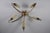 Mid-Century Brass and Glass 5-Arm Sputnik Chandelier, Germany, 1960s For Sale - Image 9 of 12
