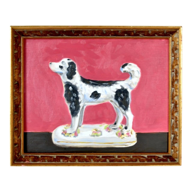 Morris the Black & White Staffordshire Water Spaniel Dog Portrait by Susannah Carson For Sale