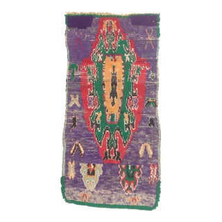 Vintage Boujad Moroccan Rug, 03'08 X 07'06 For Sale