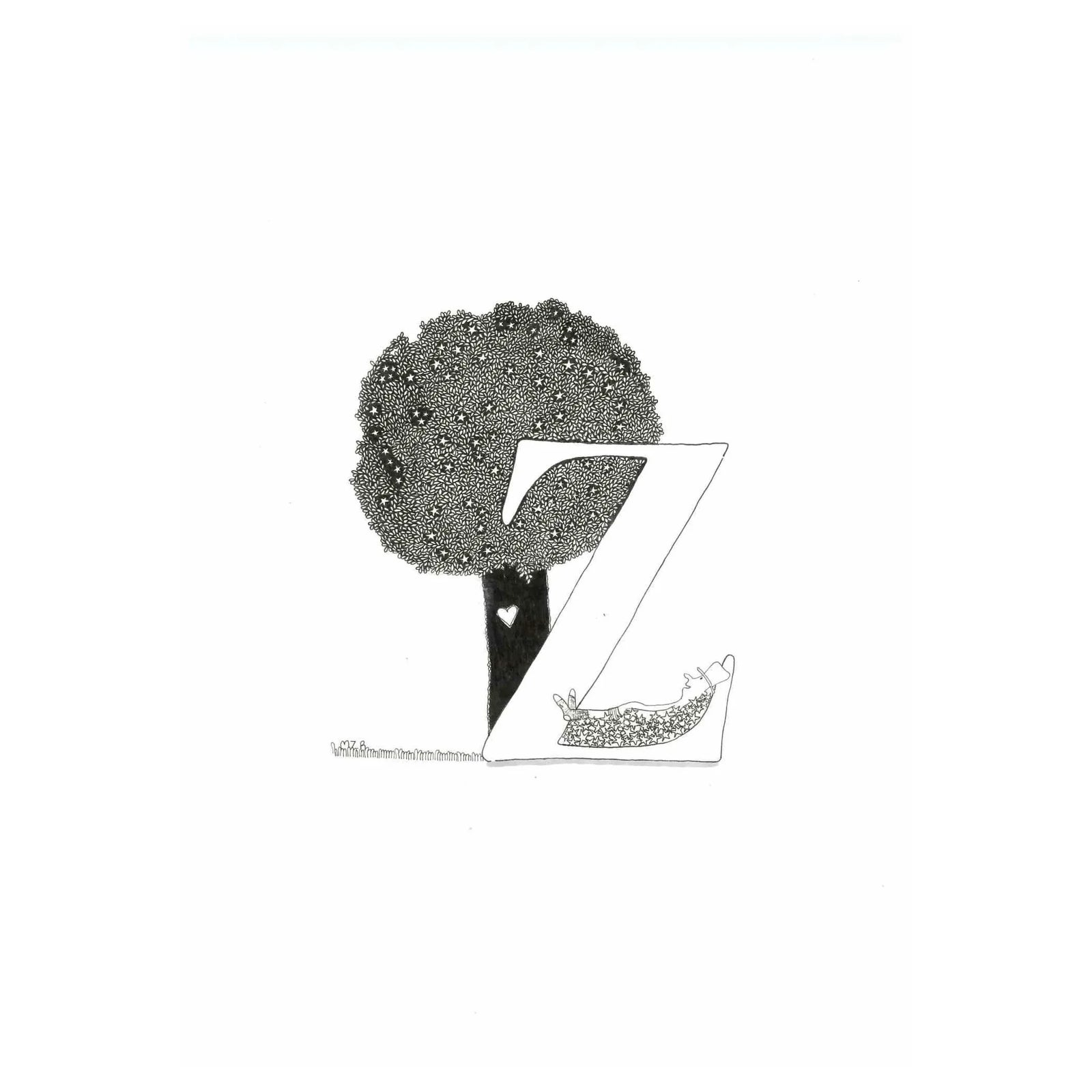 Maja Zalaszewska Rocca, Joyful Letters Villa Borghese, Ink on Paper ...