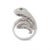 18k Gold Nature-Inspired Black & White Diamond Snake Cocktail Ring Size 7 For Sale - Image 4 of 16