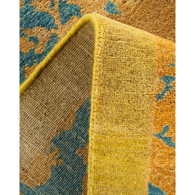 Mogul Hand-Knotted Area Rug - Green, 11' 9" x 12' 3" For Sale In New York - Image 6 of 8