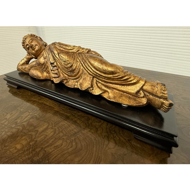 Religious Reclining Buddha Statue For Sale - Image 3 of 12