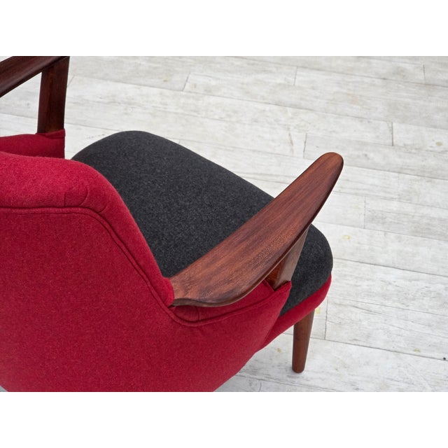 Danish Armchair in Furniture Wool, 1960s For Sale - Image 12 of 18
