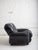 Space Age Overstuffed Leather Lounge Chair For Sale - Image 4 of 13