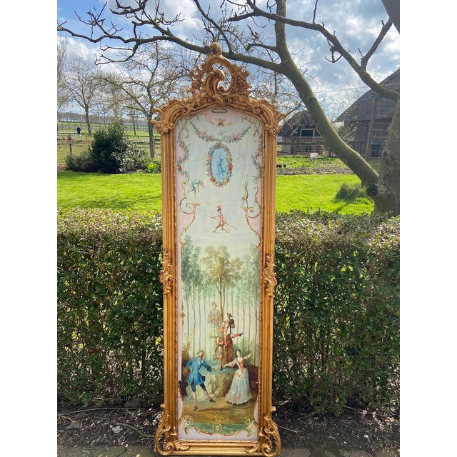 1970s French Louis XVI Gold Beech Wall Artwork Framed - 1 Piece For Sale - Image 13 of 13