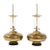 1970s Modern Oversized Brass Table Lamps with Wood Lacquer Base - A Pair For Sale - Image 12 of 12