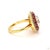 Ruby Red 3.79 Carat Round Brilliant Cut Diamond Ruby Gold Ring, Size 6.5 For Sale - Image 8 of 9