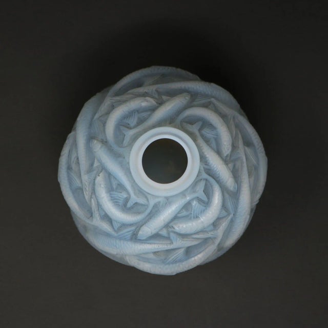 1920s Rene Lalique Opalescent Glass Oleron Vase For Sale - Image 5 of 8