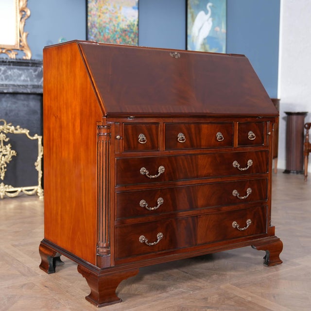 Traditional Niagara Furniture Large Mahogany Secretary Desk For Sale - Image 3 of 13