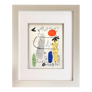 Joan Miro Lithograph 50 Art Graphique 1959 Framed