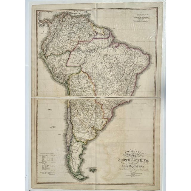 Traditional South America & Columbia Original Map by Faden 1823 For Sale - Image 3 of 5