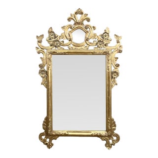 Early 20th Century Gilt Wood Wall Mirror For Sale