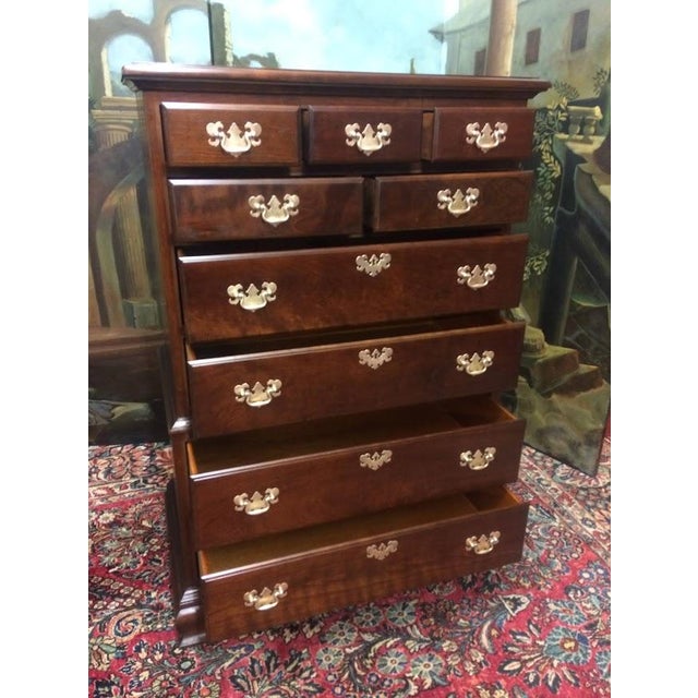 Vintage Pennsylvania House Tall Dresser, Chest on Chest For Sale - Image 11 of 13