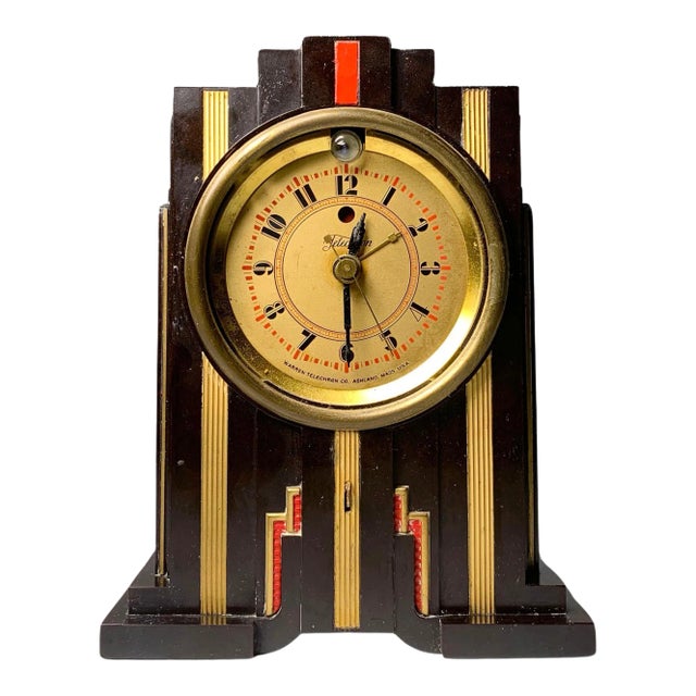 Art Deco Bakelite Telechron Clock For Sale