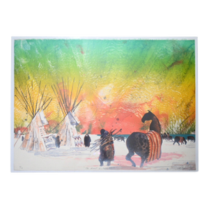 Earl Biss "The Wood Gatherers" Serigraph, 1980 — Signed & Numbered