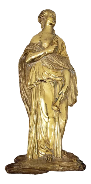19th Century French Empire Style Gilded Bronze Statue
