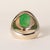 Late 20th Century Gia Certified 6.17 Carat Jade No Treatment Bezel Set 18k Gold Vintage Ring, Size 7 For Sale - Image 5 of 6