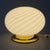 Large Vintage Sphere Table Lamp with Swirl Murano Glass and Brass Base, 1970s For Sale - Image 11 of 11