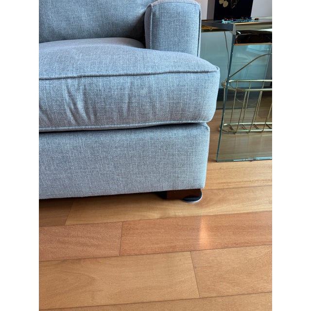 2020s Three Seat Sofa in Basketweave Upholstery For Sale - Image 5 of 6