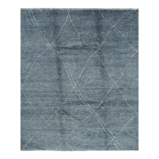 Blue Beni Ourain Rug 8’4” X 10’4” For Sale