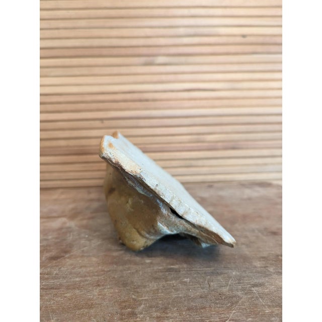 Texas ceramist, Ishmael soto pottery clay plaque. Sculpted face, organically shaped. Wall pocket / can place plants as...