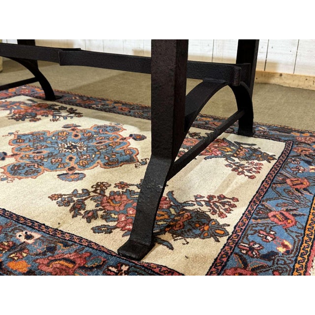 Marble Table with Cast Iron Base For Sale - Image 9 of 18