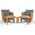 Flexform Pair of Flexform "Mozart" Lounge Chairs & Ottomans/Tables For Sale - Image 4 of 12