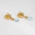 Modern Mid 20th Century Maija Neimanis Aquamarine Earrings 22k 18k Yellow Gold Drops - 2 Pieces For Sale - Image 3 of 3