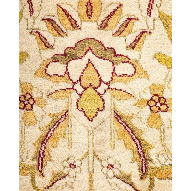 Traditional Mogul, One-of-a-Kind Hand-Knotted Area Rug in Ivory, 6' 2" x 9' 4" For Sale - Image 3 of 8